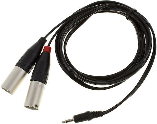 Mini Jack To 2 Xlr Male Audio Cable 3 Meters Dreitec