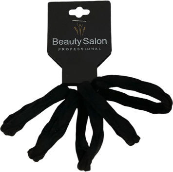Beauty Salon Hair Scrunchies Black Design Set 5 Pieces