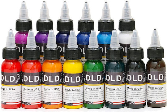 Set Pigmenți Tatuaj Cerneală Profesională 14 Sticle 30 Ml În Culori Diferite Tatuaj Permanent