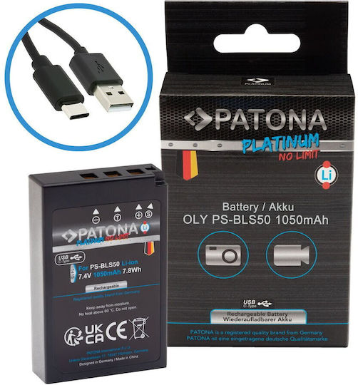 Patona Platinum Batterie Bls5 Bls-5 E-p3 E-pl2 Pen E-pl3 E-pm1 Olympus