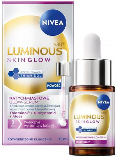 Nivea Luminous 630 Skin Glow Serum Gesicht für Strahlkraft & Aufhellung 15ml