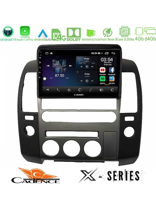 Cadence Car Audio System for Nissan Navara / Pathfinder 2006-2012 (Bluetooth/USB/WiFi/GPS/Apple-Carplay/Android-Auto) with Touch Screen 9"
