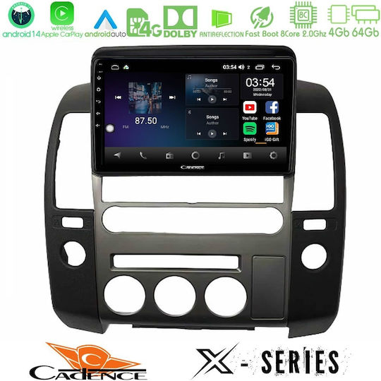 Cadence Ηχοσύστημα Αυτοκινήτου για Nissan Navara / Pathfinder 2006-2012 (Bluetooth/USB/WiFi/GPS/Apple-Carplay/Android-Auto) με Οθόνη Αφής 9"