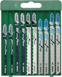 Jigsaw Blades Bosch Pack 10 Hss Bimetal Mixed Wood Metal