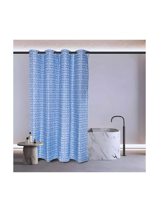 Greenwich Polo Club 3119 Shower Curtain Fabric 240x180cm Dusty Blue