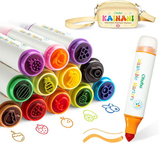 Ohuhu Kainani Bullet & Stamp 12 Water Markers Basic Colours