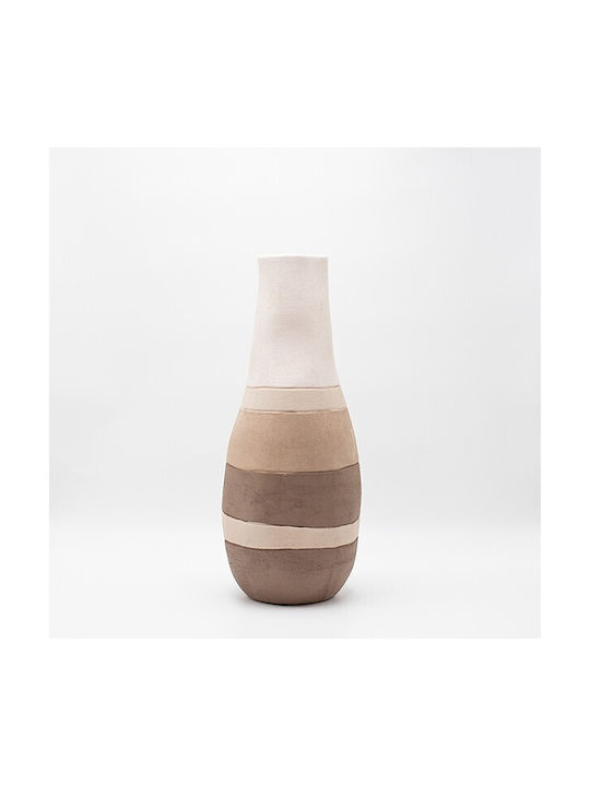 Decorative Vase Ecru 18x18x44.5cm