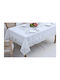 Liolios Home Τραπεζομάντηλο Λινό με Κέντημα Pls-7b027 White 160x260εκ.