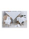 Liolios Home Runner with Lace Set 3pcs Ivory 33x110cm
