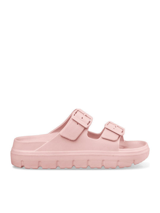 Envie Shoes Γυναικεία Σανδάλια Flatforms Ροζ