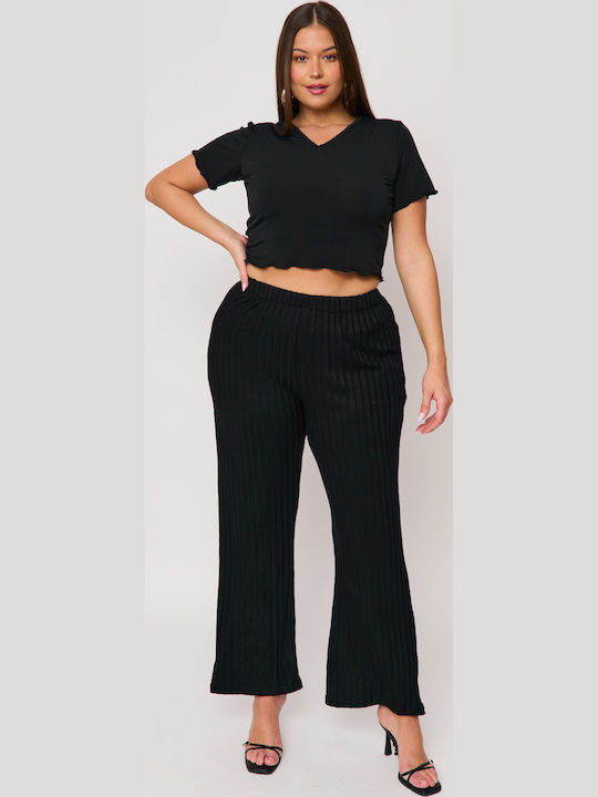 Women's Trousers with Rubber Band Ecru