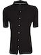 Short-sleeved Cotton Shirt Black