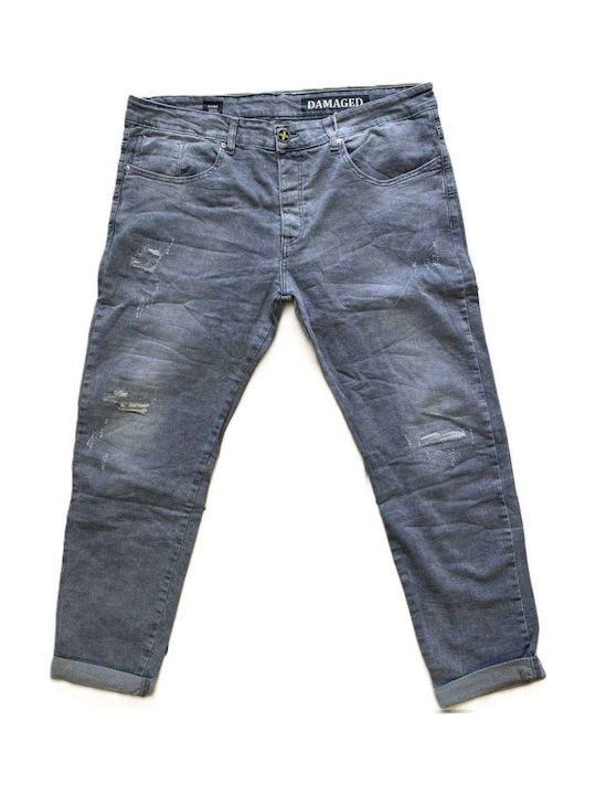 Herren Jeanshose Elastisches Slim Fit Grau