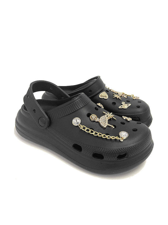 Ustyle Damen Anatomisch Clogs Schwarz