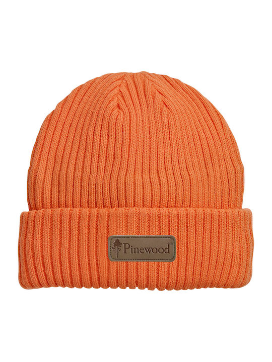 Beanie Unisex Σκούφος Πλεκτός σε Πορτοκαλί χρώμα