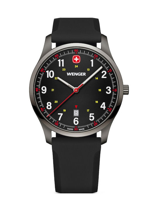 Wenger Men's Watch Battery with Black Metal Bra...