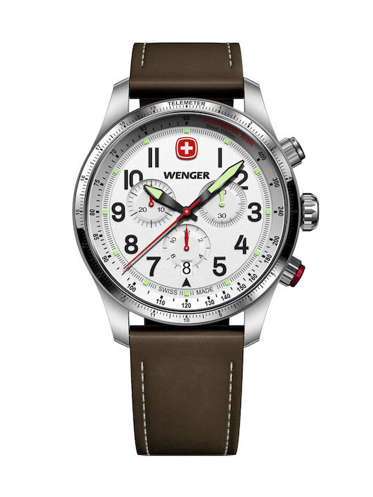 Wenger Men's Watch Battery with Brown Leather S...