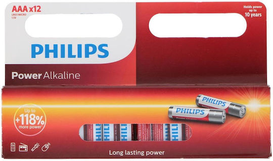 Philips Αλκαλικές Μπαταρίες AAA 1.5V 12τμχ