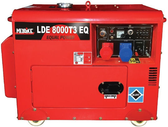 Miyake Leise Generators Erdöl mit Kickstart, Rädern und maximaler Leistung 8kVA