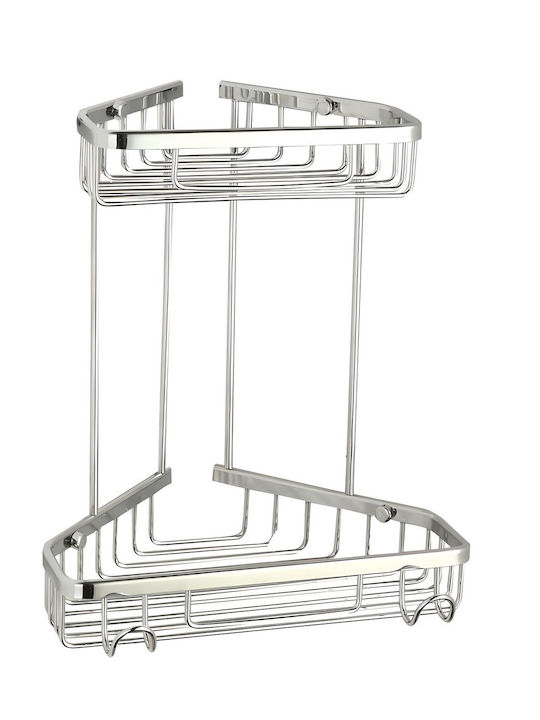 Inter Ceramic Ecke An der Wand montiert Badezimmerregal Silber