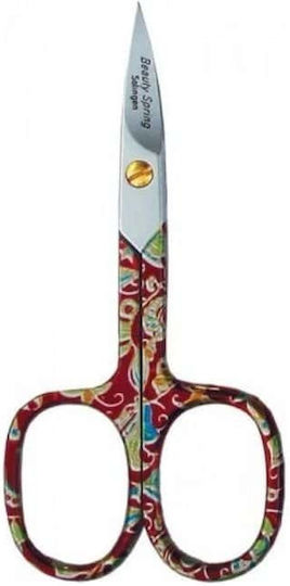 Beauty Spring Nail Scissors Nickel with Straight Tip Cuticles Multicolour 1 Piece