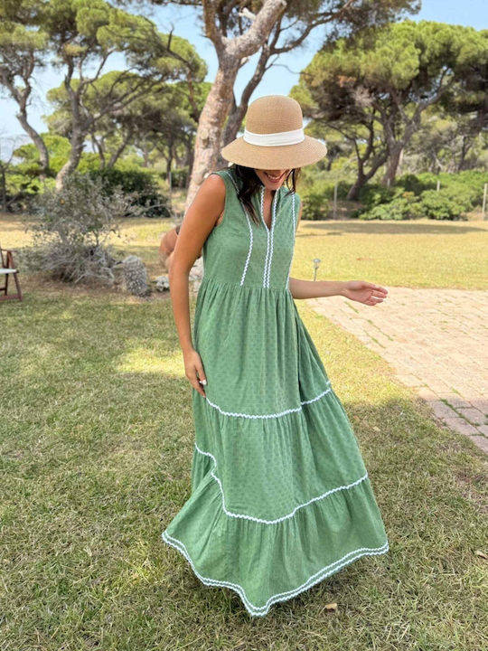 Sommer Maxi Kleid Khaki