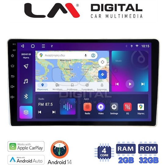 LM Digital Ηχοσύστημα Αυτοκινήτου για Peugeot 307 / Expert Toyota Proace Citroen C2 / C3 / Jumpy / Berlingo 2008-2018 (Bluetooth/USB/WiFi/GPS/Apple-Carplay/Android-Auto)