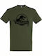 T-shirt Unisex " Daddysaurus Daddy Ft Jurassic Park " Army