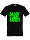 T-shirt Unisex " Daddy Saurus Best Dad Dinosaur " Black