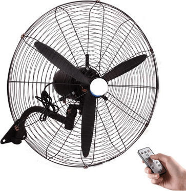 Elemar Ventilator de Perete 130W Diametru 65cm cu Telecomandă Negru