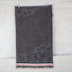 White Fabric Beach Towel Cotton Gray 80x150cm.
