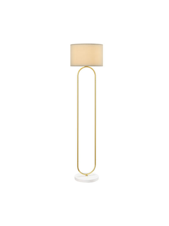 HomCom Floor Lamp H150xW40cm. with Socket for Bulb E27 Gold