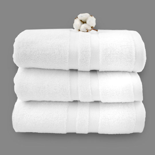 Lin De Luxe Hotel Pool and Beach Towel 200x90 cm White