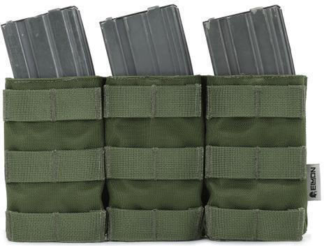 Elmon Αε Pc Triple Mag Front Placard M4/m16 Gen Iii Πολυλειτουργική Θήκη Γεμιστήρων Olive Green