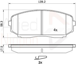 Комплект Дискови Спирачки Предни Mazda Adb31724 Комплект Дискови Спирачки Предни Mazda Adb31724