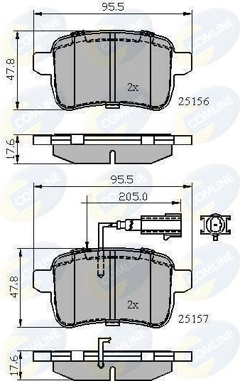 Rear Brake Disc Set Alfa Romeo-dodge Cbp12103