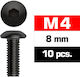 Ultimate Racing M4x8mm Button Head Screws 10 Pcs