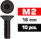 Ultimate Racing Șuruburi Cu Cap Plat M2x16mm 10...