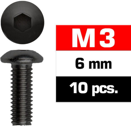 Ultimate Racing M3x6mm Schrauben mit Kopf 10 Stück