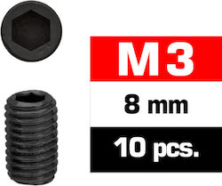 Ultimate Racing M3x8mm Set Screws 10 Pcs
