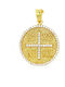 Drandakis Necklace Constantine Amulet from Gold Plated Silver with Zircon