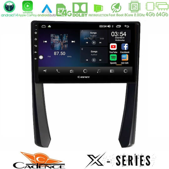 Cadence Car Audio System for Porsche 911 / Cayman / Boxster 2005-2012 (Bluetooth/USB/WiFi/GPS/Apple-Carplay/Android-Auto) with Touch Screen 9"