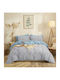 Cokitex Marta Σετ Σεντόνια Μονά 165x260εκ. Light Blue, L.blue (3τμχ)