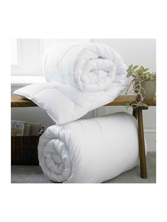 Kotonia Home Husă de pătură cu Umplutură Microfiber Dublu 200x220cm Alb 450 g/mp²Gsm