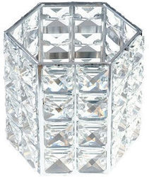Makeup Brush Holder Luxorise Crystal Makeup Holder Silver