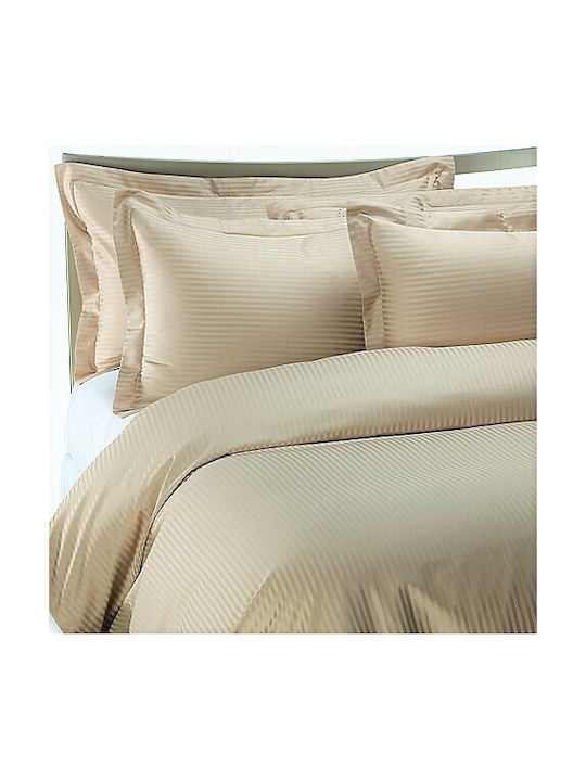 Kotonia Home Διακοσμητική Μαξιλαροθήκη από 100% Βαμβάκι Cappuccino 2τμχ 40x40εκ.
