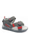 Kids' Sandals Anatomic with Hoop & Loop Closure and Lights Gray