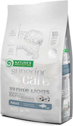 Nature's Protection Superior Care White Dogs 4kg Dry Food Grain-Free for Adult Small Breed Dogs with Fish