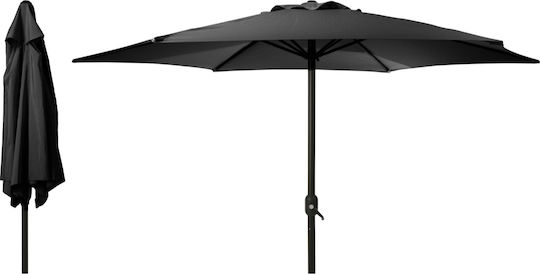 Dark Grey Folding Beach Umbrella Diameter 3m