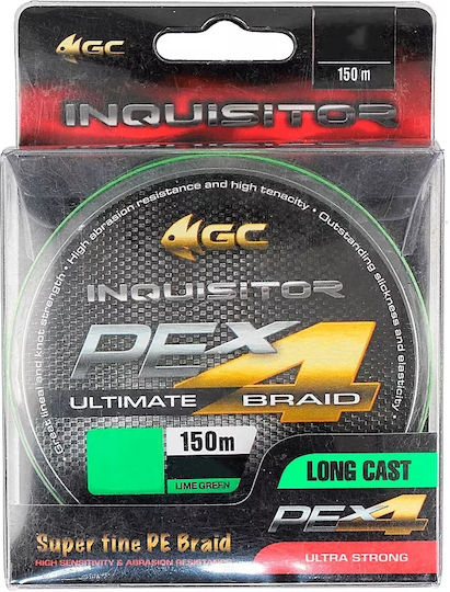 Νήμα Golden Catch Inquisitor Lime Green X4 Pe 0.5 150m